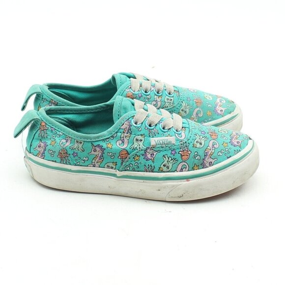 Vans Little Girls Green Lace Up Sneakers - Picture 9 of 11
